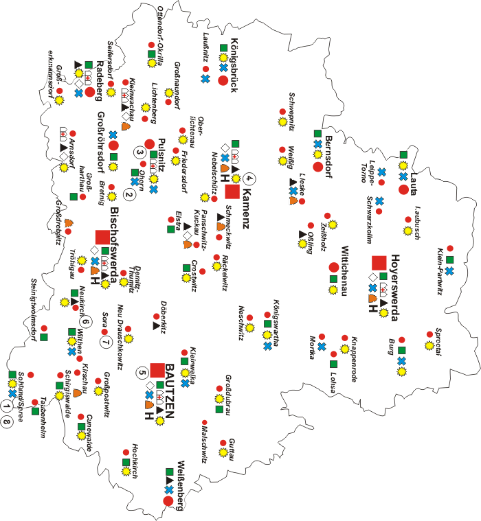 Landkreiskarte Bautzen